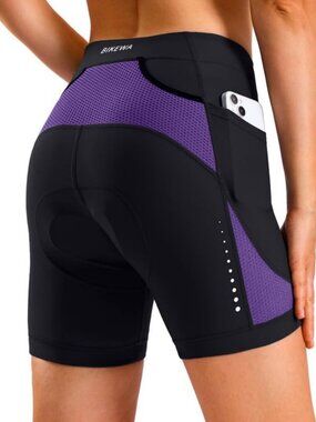 High-Performance Women's Bike Shorts with 4D Gel Padding & Pockets for Cycling
